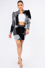 Load image into Gallery viewer, American Bazi Button Up Cropped Patchwork Denim Jacket