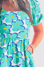Load image into Gallery viewer, Printed Square Neck Short Sleeve Dress