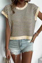 Load image into Gallery viewer, Striped Round Neck Sweater Vest