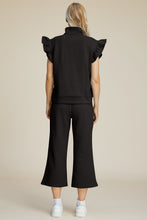 Load image into Gallery viewer, Double Take Full Size Texture Ruffle Short Sleeve Top and Wide Leg Pants Set