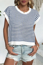 Load image into Gallery viewer, Striped Round Neck Sweater Vest
