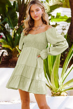 Load image into Gallery viewer, Smocked Off-Shoulder Tiered Mini Dress