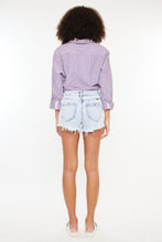 Load image into Gallery viewer, Kancan High Rise Frayed Hem Denim Shorts