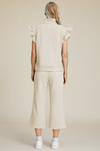 Load image into Gallery viewer, Double Take Full Size Texture Ruffle Short Sleeve Top and Wide Leg Pants Set