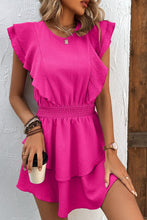 Load image into Gallery viewer, Textured Smocked Waist Layered Dress