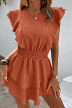 Load image into Gallery viewer, Textured Smocked Waist Layered Dress