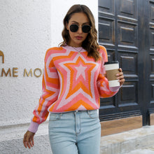 Load image into Gallery viewer, Star Dropped Shoulder Sweater