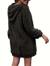 Load image into Gallery viewer, Half Zip Dropped Shoulder Oversized Hoodie