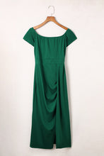 Load image into Gallery viewer, Slit Short Sleeve Wrap Dress
