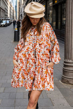Load image into Gallery viewer, Floral Balloon Sleeve Mini Dress