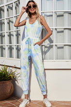 Load image into Gallery viewer, Tie-Dye Scoop Neck Sleeveless Jumpsuit