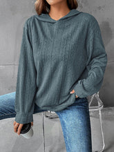 Load image into Gallery viewer, Textured Dropped Shoulder Hoodie