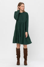 Load image into Gallery viewer, 3 layered tiered Flared Cotton Mini Dress