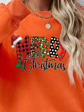 Load image into Gallery viewer, MERRY CHRISTMAS Round Neck Dropped Shoulder Sweatshirt