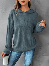Load image into Gallery viewer, Textured Dropped Shoulder Hoodie