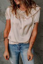 Load image into Gallery viewer, Ruffled Off-Shoulder Short Sleeve Top