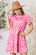 Load image into Gallery viewer, Double Take Short Flounce Sleeve Tiered Dress