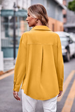 Load image into Gallery viewer, Dropped Shoulder Longline Shirt with Pockets