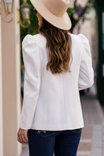 Load image into Gallery viewer, Puff Sleeve Shawl Collar Blazer