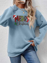 Load image into Gallery viewer, MERRY CHRISTMAS Round Neck Dropped Shoulder Sweatshirt