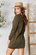 Load image into Gallery viewer, Double Take Round Neck Long Sleeve Mini Dress with Pockets