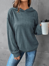 Load image into Gallery viewer, Textured Dropped Shoulder Hoodie