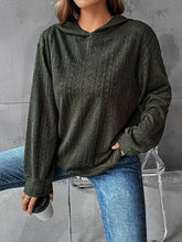 Load image into Gallery viewer, Textured Dropped Shoulder Hoodie