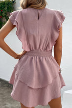 Load image into Gallery viewer, Textured Smocked Waist Layered Dress