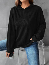 Load image into Gallery viewer, Textured Dropped Shoulder Hoodie