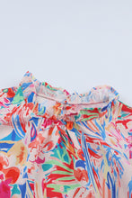 Load image into Gallery viewer, Floral Round Neck Butterfly Sleeve Blouse