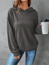Load image into Gallery viewer, Textured Dropped Shoulder Hoodie