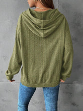 Load image into Gallery viewer, Textured Dropped Shoulder Hoodie