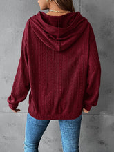 Load image into Gallery viewer, Textured Dropped Shoulder Hoodie