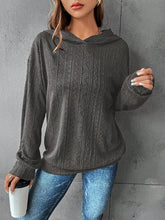 Load image into Gallery viewer, Textured Dropped Shoulder Hoodie