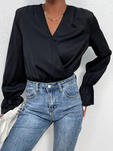 Load image into Gallery viewer, Surplice Neck Flounce Sleeve Bodysuit