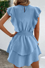 Load image into Gallery viewer, Textured Smocked Waist Layered Dress