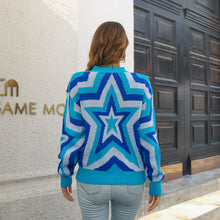 Load image into Gallery viewer, Star Dropped Shoulder Sweater