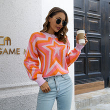 Load image into Gallery viewer, Star Dropped Shoulder Sweater
