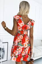 Load image into Gallery viewer, Ruffled V-Neck Mini Dress