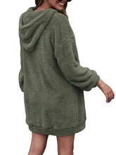 Load image into Gallery viewer, Half Zip Dropped Shoulder Oversized Hoodie
