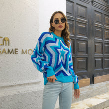 Load image into Gallery viewer, Star Dropped Shoulder Sweater
