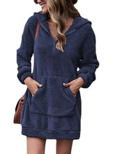 Load image into Gallery viewer, Half Zip Dropped Shoulder Oversized Hoodie