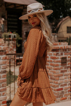Load image into Gallery viewer, Round Neck Long Sleeve Mini Dress