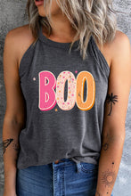 Load image into Gallery viewer, Round Neck Sleeveless BOO Graphic Tank Top