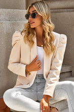 Load image into Gallery viewer, Puff Sleeve Shawl Collar Blazer