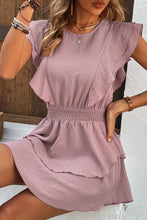Load image into Gallery viewer, Textured Smocked Waist Layered Dress