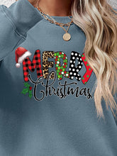 Load image into Gallery viewer, MERRY CHRISTMAS Round Neck Dropped Shoulder Sweatshirt