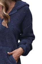 Load image into Gallery viewer, Half Zip Dropped Shoulder Oversized Hoodie
