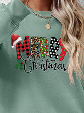 Load image into Gallery viewer, MERRY CHRISTMAS Round Neck Dropped Shoulder Sweatshirt