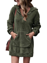 Load image into Gallery viewer, Half Zip Dropped Shoulder Oversized Hoodie